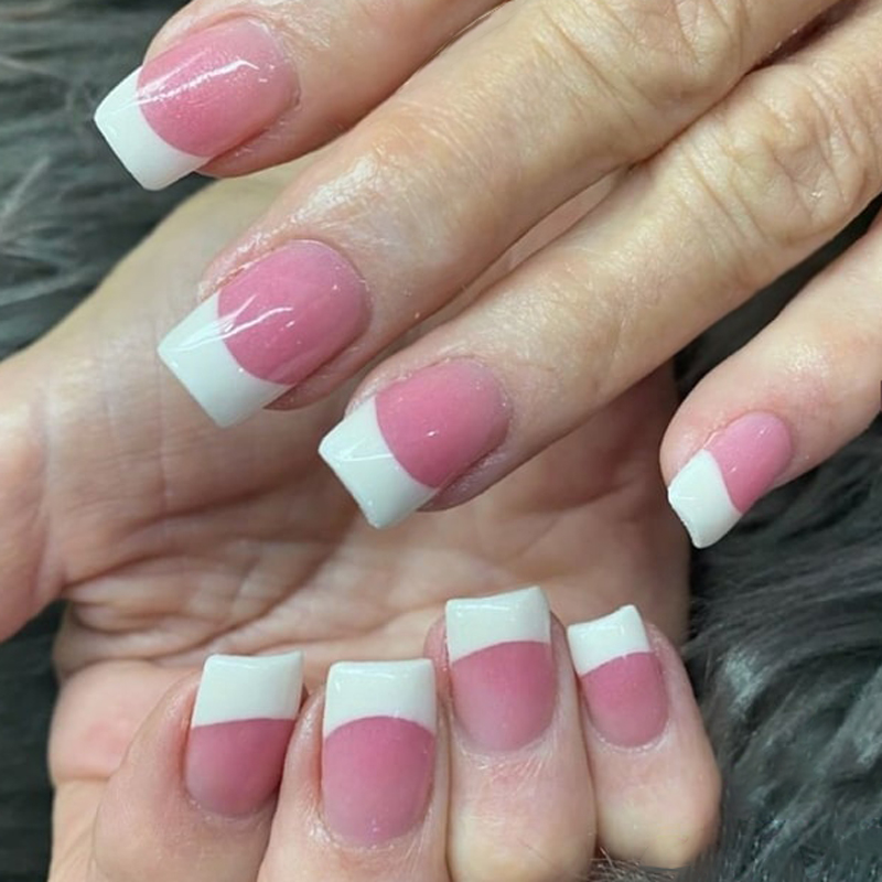 Dipping Powder French on Extensions Dipping Powder French on Extensions
